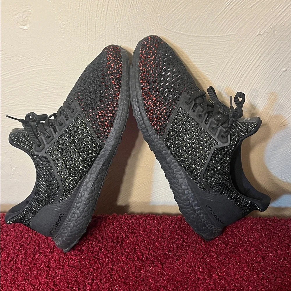 Adidas Mens Ultra Boost Clima Core Black / Solar Red Knit Shoes AQ0482 Size 11 - Picture 9 of 15